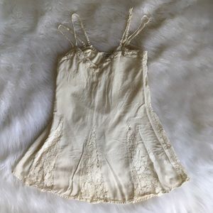 American eagle Off White Lace Tank Top Xxs